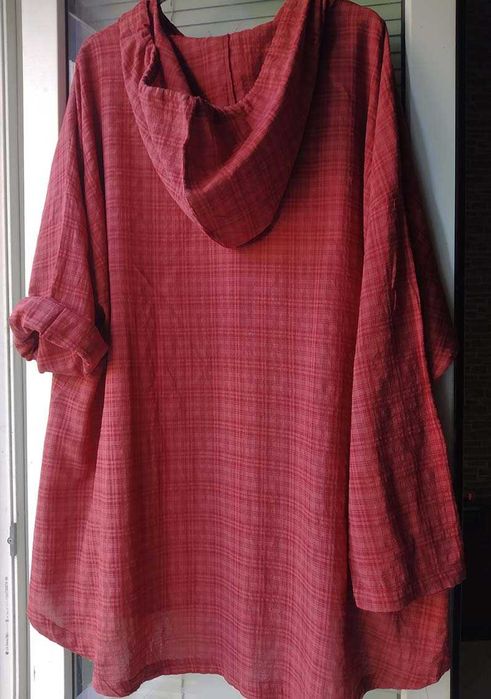 Блуза рубашка туника  с капюшоном размер XXXL  zаnzеа