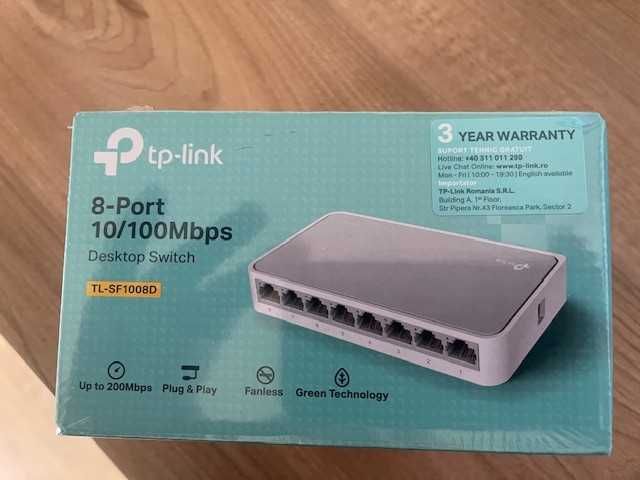 Switch TP-LINK TL-SF1008D (8 Portas Fast Ethernet - 100 Mbps)