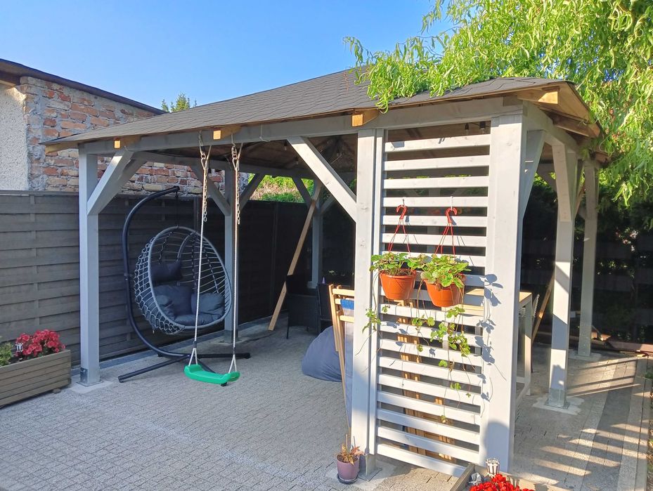 ALTANA z drewna 4x4m Solidna SŁUP 12x12 cm Altany LUBUSKIE Realne Ceny