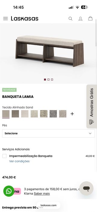 Cama, mesas de cabeceira Laskasas