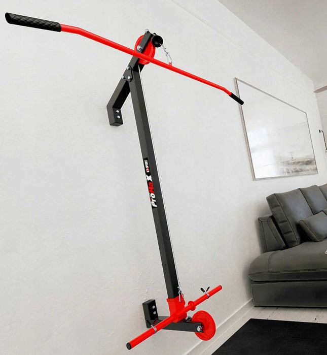 Wyciąg górny i dolny do ćwiczeń mocowany do ściany Atlas Brama Drążek