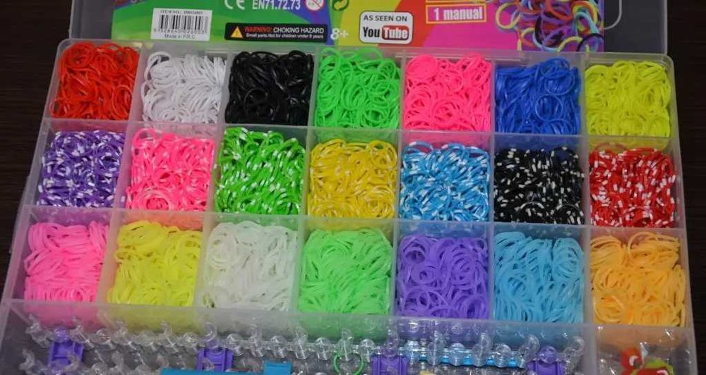 Великий набір резинок для плетіння браслетів фігур 5200 шт із станком