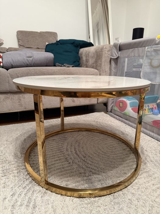 Stolik kawowy signal biały marmur