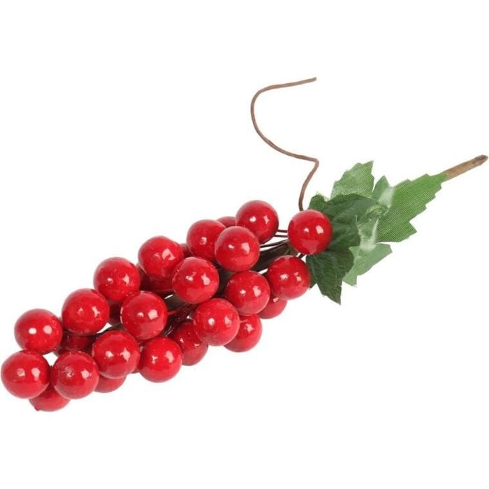 GAŁĄZKA z JARZĘBINĄ 24 CM czerwona
