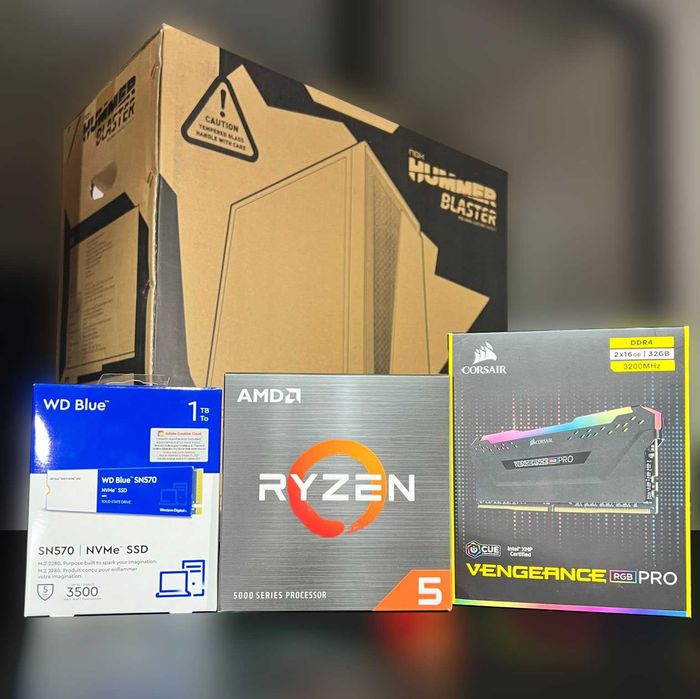 PC Gaming NOVO SEM USO, Ryzen 5 5600X, 32GB, SSD 1TB, RT 6700XT 12 GB