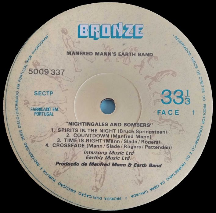 Manfred Mann's Earth Band	- - - - -	Nightingales & Bombers	- - - - -LP