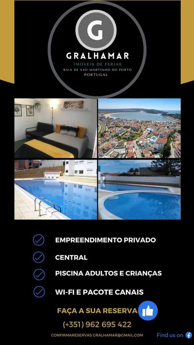 FERIAS-T0/T1/T2 Centro c/Piscina-Sao Martinho Porto