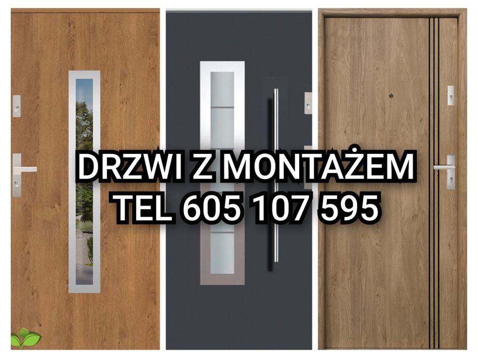 Drzwi wejściowe oraz wewnętrzne z montazem