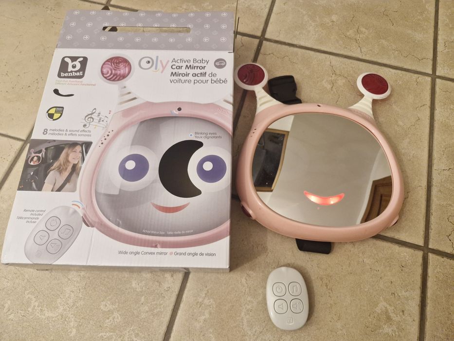 BenBat Lusterko aktywne do samochodu Oly - różowe