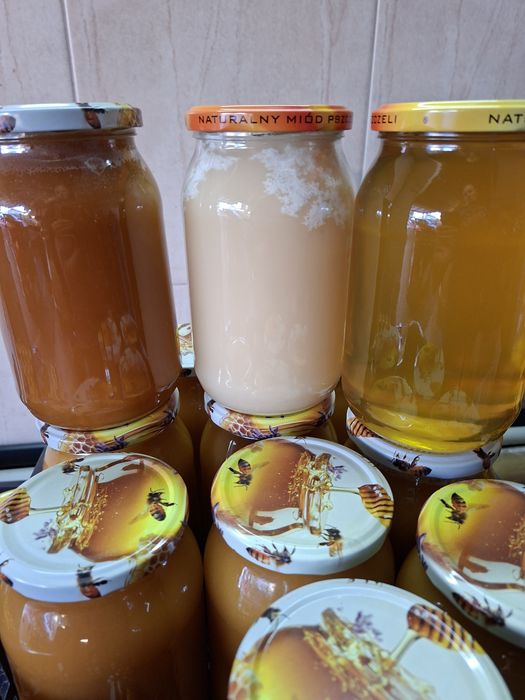 Miód Lipowy. Miodowy box. Pakiet 4 x słoik 900ml wysyłka gratis.