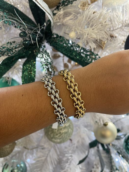 Pulseiras malha aço inoxidável