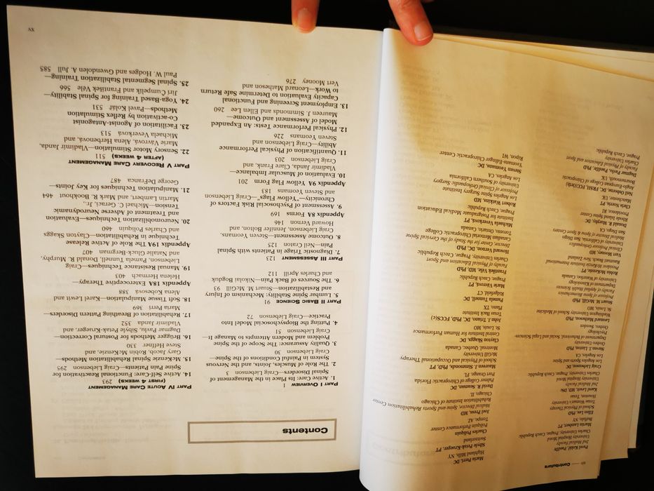 Rehabilitation of the spine