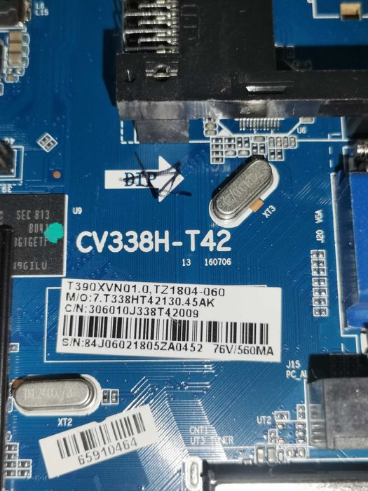 Mainboard CV338H-T42 retirada de SILVER IP-LE410005
