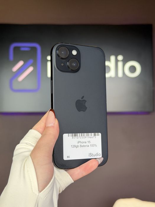 iPhone 15 128GB  Czarny- BATERIA 100%-Stan bardzo dobry – Raty 0% – Wysyłka / Odbiór Warszawa GWARANCJA 12 MIESIĘCY!!!