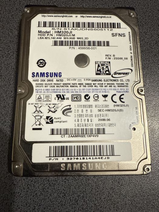 dysk twardy (HDD) Samsung Spinpoint M6/M7 model HM320JI
