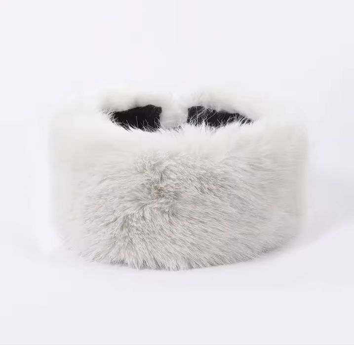 Повязка меховая белая