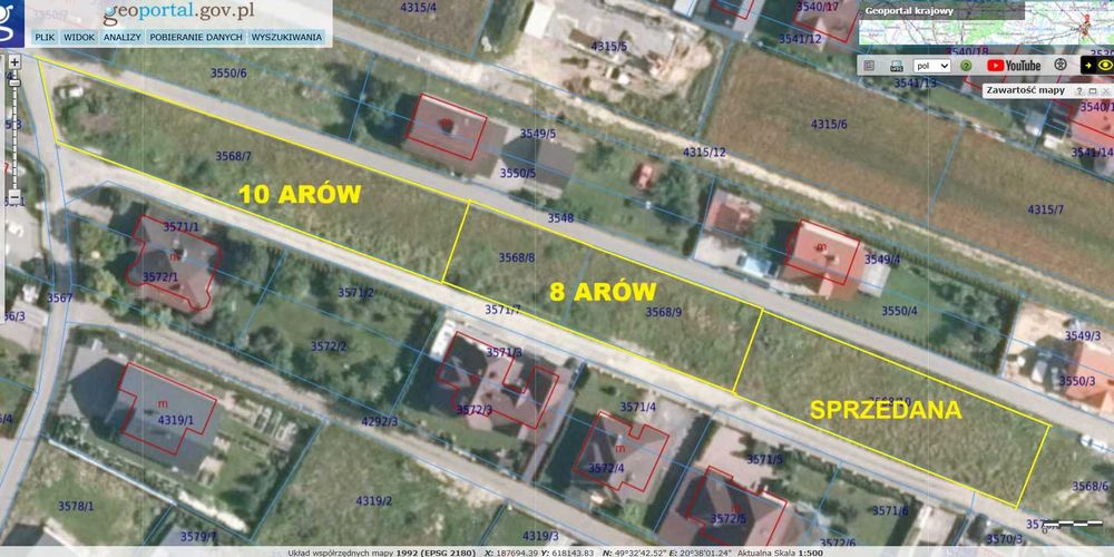 Działki budowlane w Starym Sączu od 8 do 18 arów - Widok 5