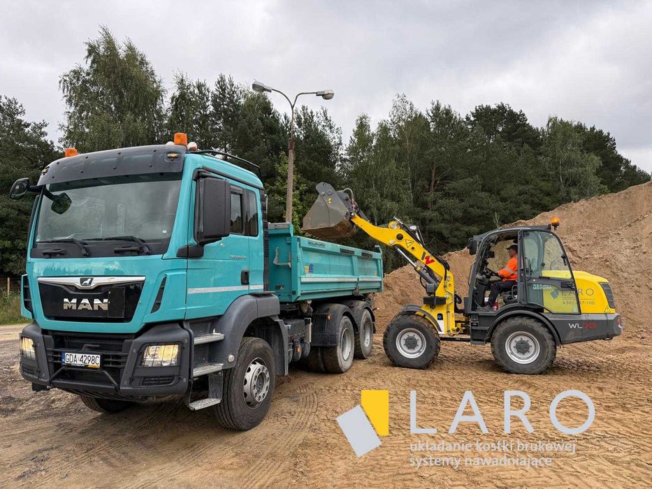 Transport 3 osiowy hydroburta l czarnoziem l kruszywo l piasek l żwir l beton l