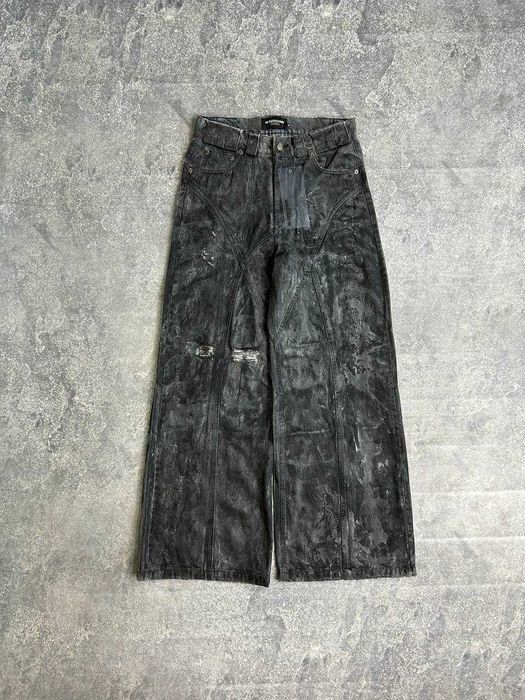 Джинси NO FAITH STUDIOS NFS baggy клеш штани черные чорні джинсы S M