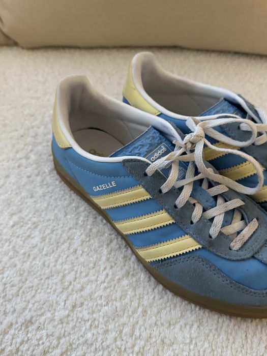 Adidas Gazelle azuis e amarelas – originais
