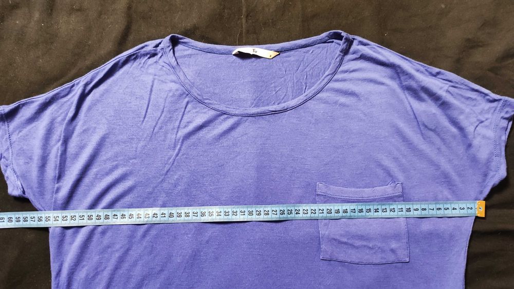 Niebieski t-shirt / bluzka TU | wiskoza | chabrowa