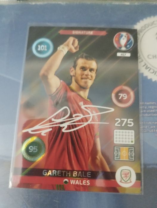 Panini  andrenalyn UEFA euro  2016 france Gareth bale signature