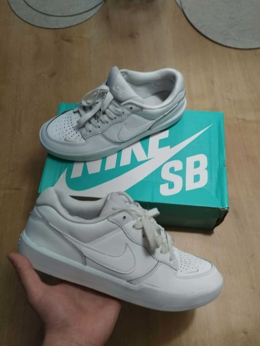 Białe buty Nike SB Force 58 | Skórzane sneakery | Stan bdb + pudełko