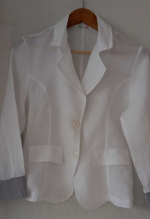 Casaco linho branco M