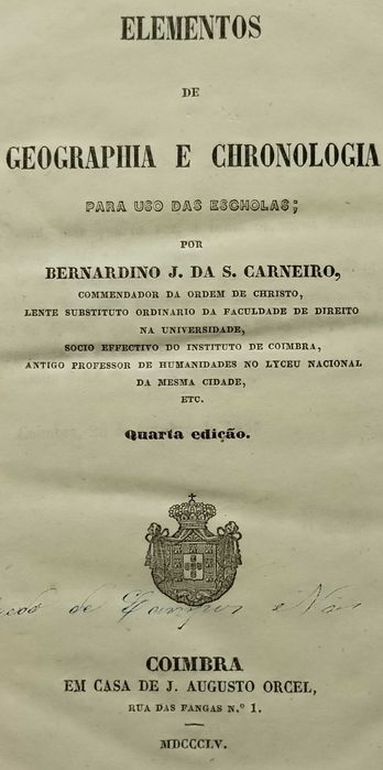 Elementos de Geographia e Chronologia 1855