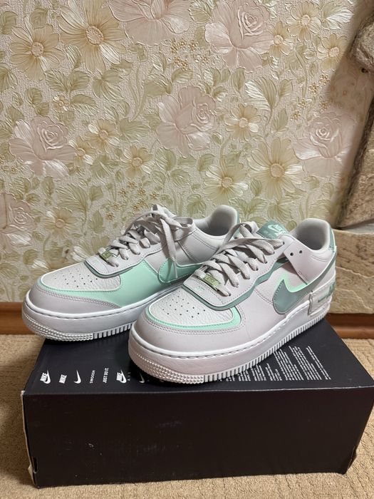 Nike Air Force 1 Shadow оригінал сіро-м'ятні