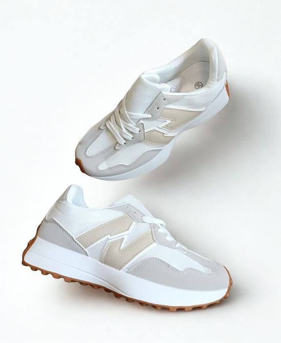 Oddychające damskie Sneakersy białe R 38