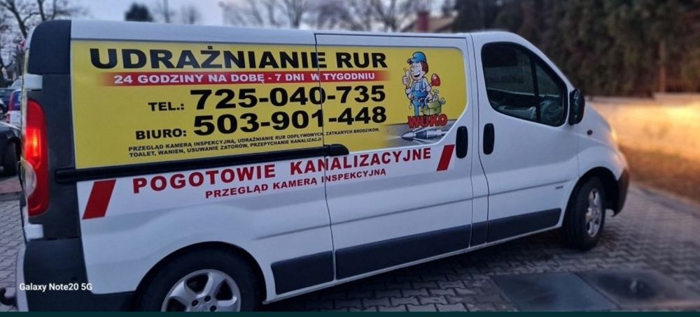 Udrażnianie Rur kanalizacji  Wuko cisnienie  Kamera TV Hydraulik 24H/7