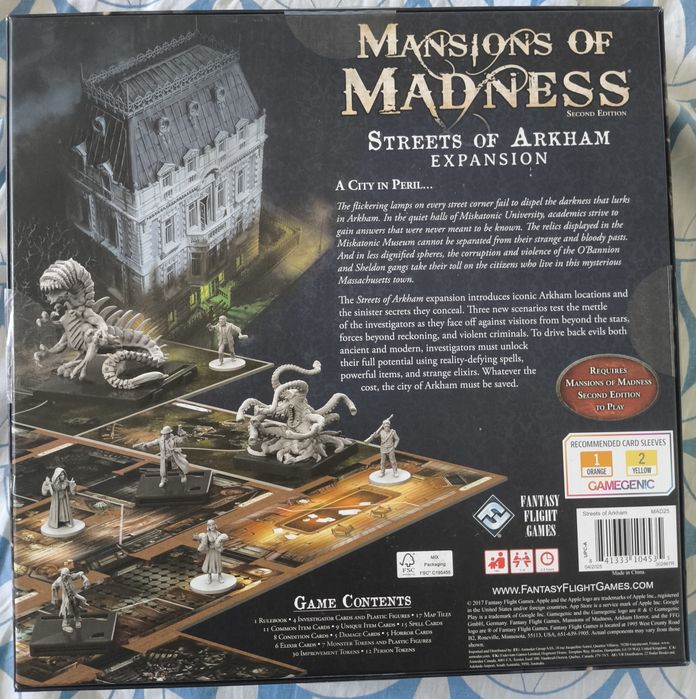 Mansions of Madness 2nd Streets of Arkham - Caixa