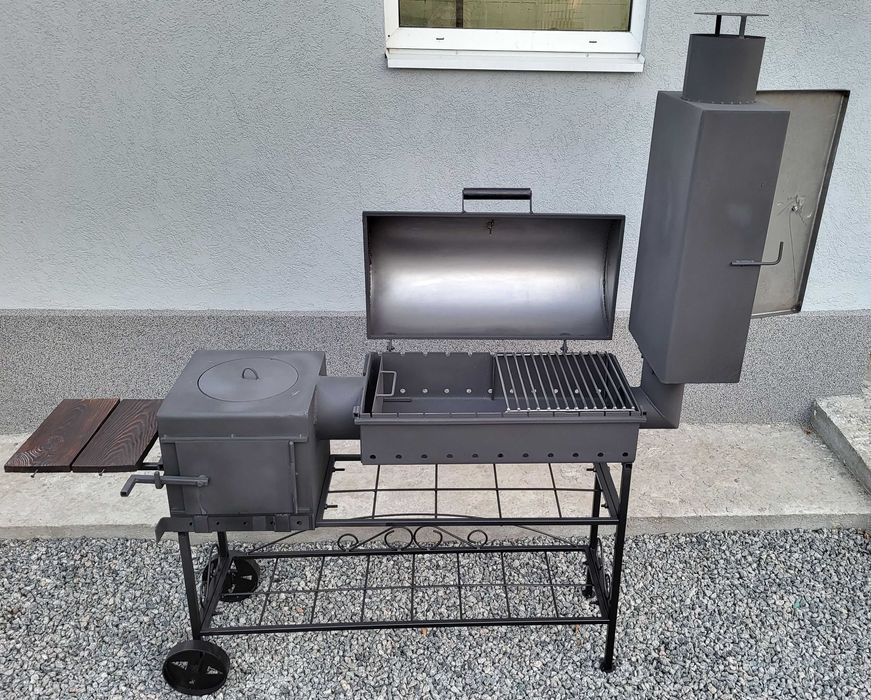 5мм! 3в1! Усиленный Мангал Стационарный Коптильня Смокер Барбекю