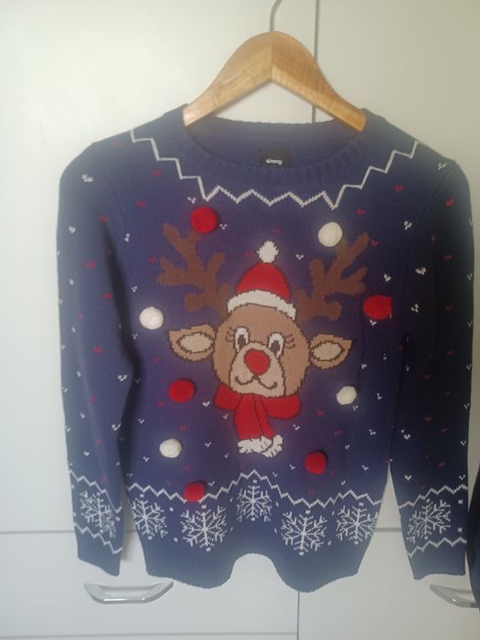 Świąteczny sweterek migoczący