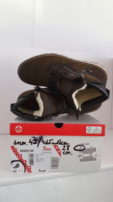 Śniegowce nowe męskie marki Rieker w rozmiarze 42