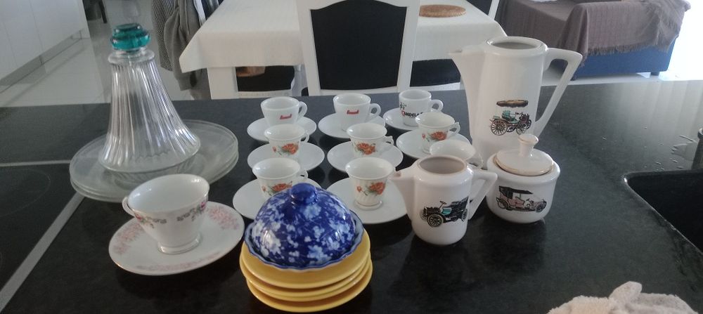 Louça de vidro e em porcelana