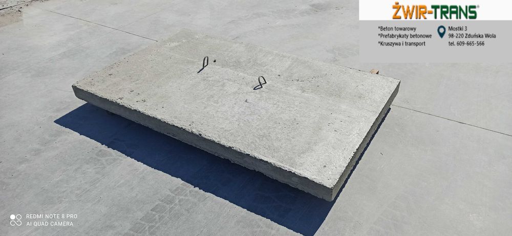 Płyta żelbetowa pod zbiornik gazowy 120x200x10