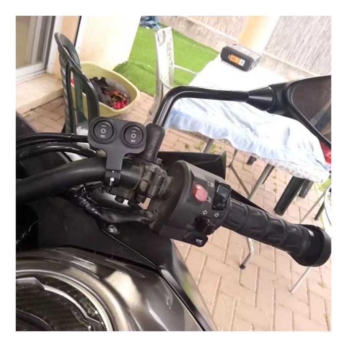 Interruptor alumínio duplo 2 posições - I e Off moto 22 mm