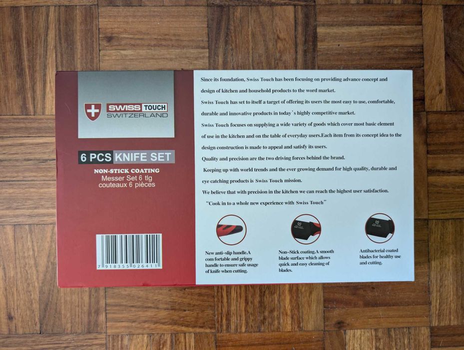 Conjunto de 6 Facas | Utensílios SwissTouch NOVO