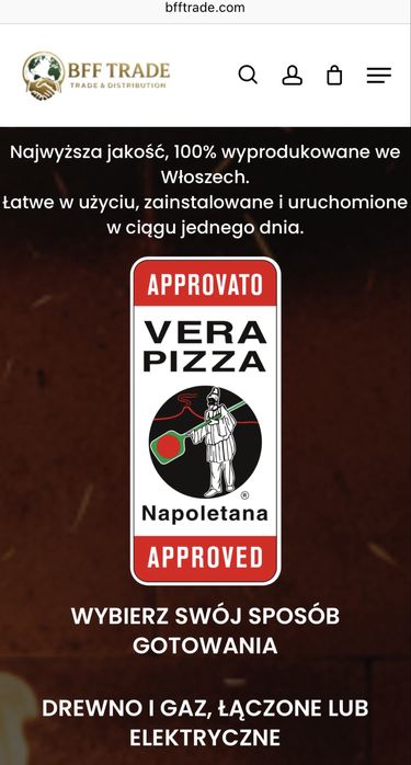 Sprzedaż piecy do pizzy prosto z Włoch