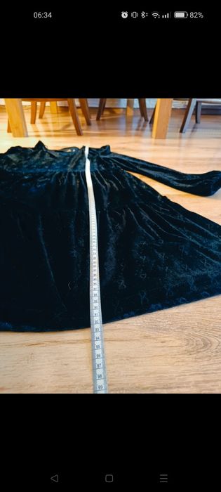 Sukienka  Sugarfree damska 38 M czarna misiu złote kropki świąteczna