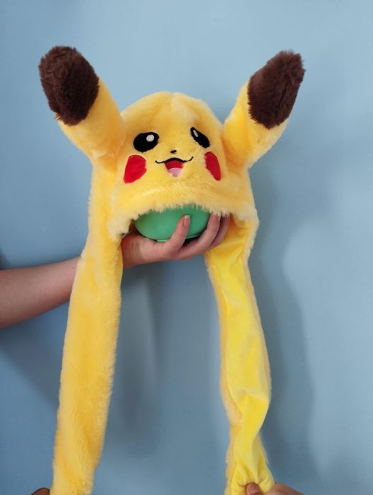 Czapka Pikachu dla dzieci z podnoszonymi uszkami