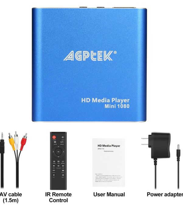 Multi Media Player 1080 AGPTEK leitor sem uso