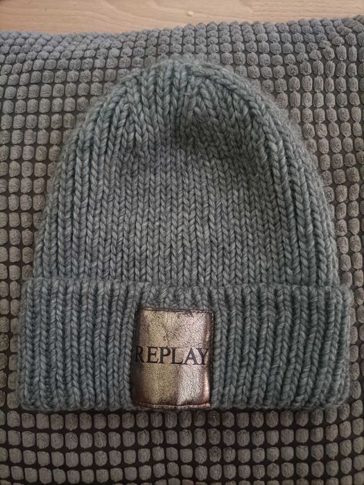 Replay czapka szara