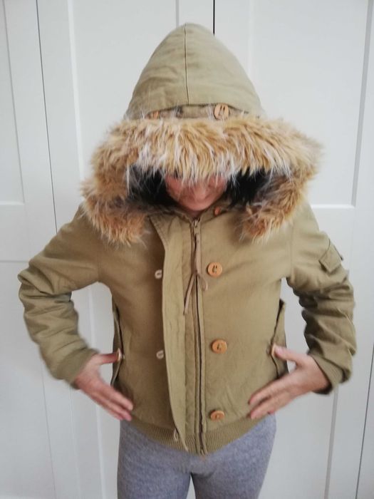 Kurtka vintage Timberland bomberka zimowa