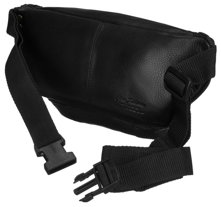 skórzana nerka męska z frontową kieszenią - peterson