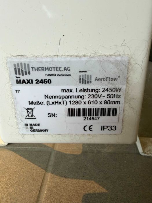 Thermotec AeroFlow Maxi 2450 W grzejnik akumulacyjny / gwarancja 30lat
