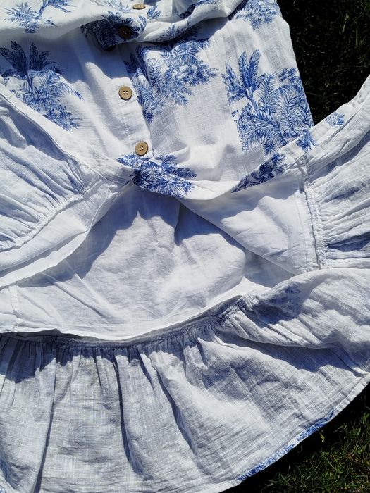 Biała spódnica na guziki z nieregularnym dołem Primark 40 L