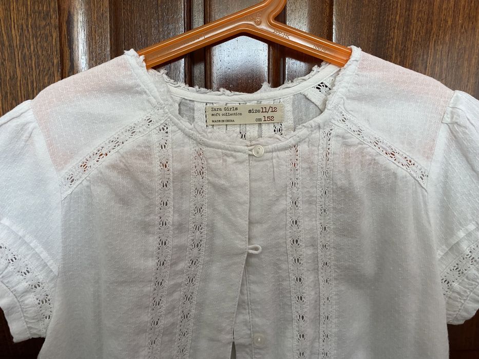 Camisa bordada da Zara -11/12 anos